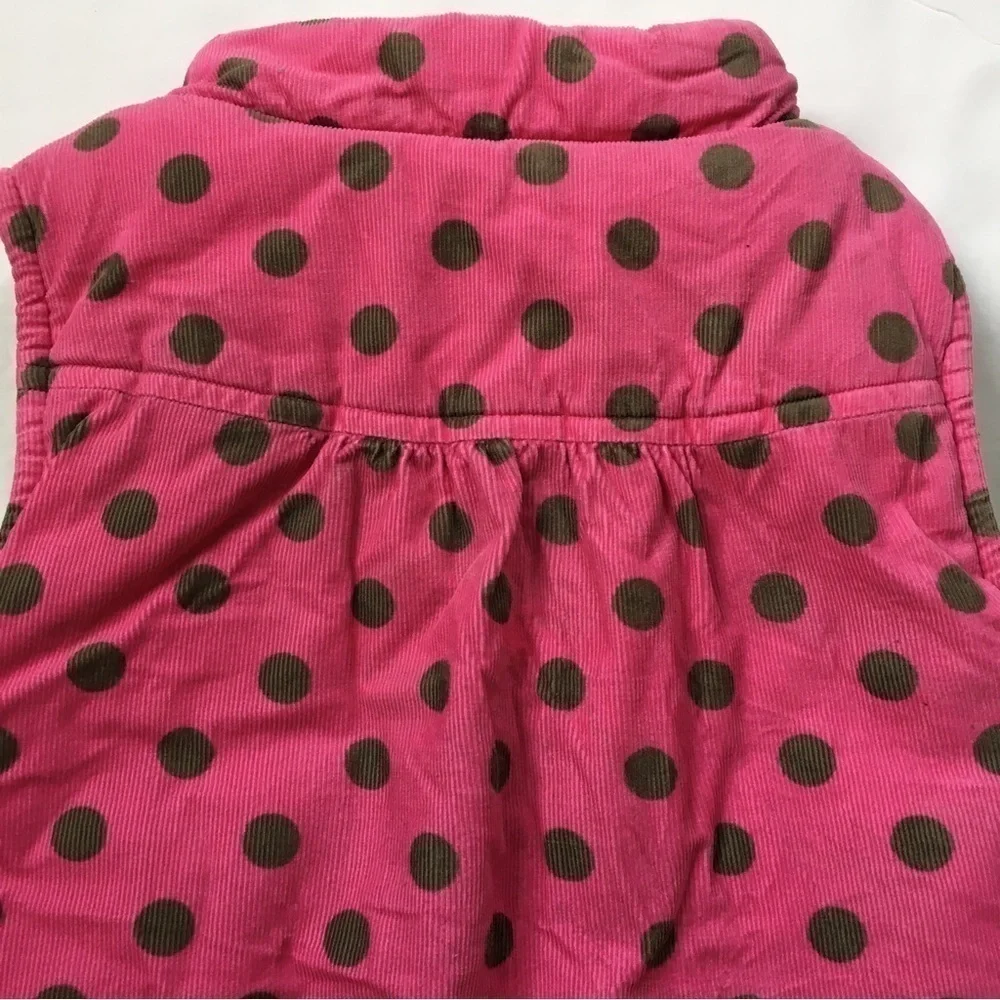 Carter's Toddler Girls Pink Polka Dot Cotton Corduroy Thick Winter Puffer Vest